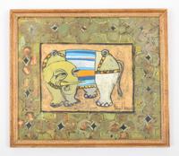 Henry Faulkner Naive Elephant Painting - Sold for $10,400 on 02-23-2019 (Lot 344).jpg